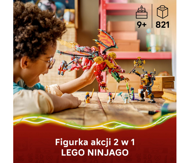 LEGO NINJAGO 71868 Transformujący smoczy Mech Wyldfyre - 1529847 - zdjęcie 4